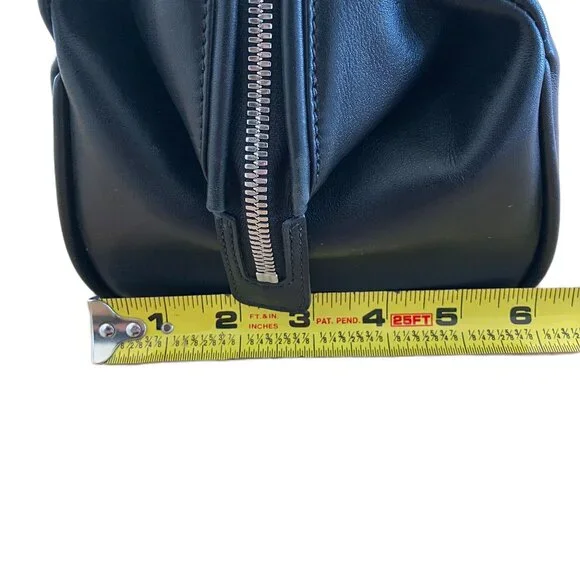 Vintage Coach Black Leather Toiletry Case Dopp Kit Bag Pre-owned - Picture 8 of 10